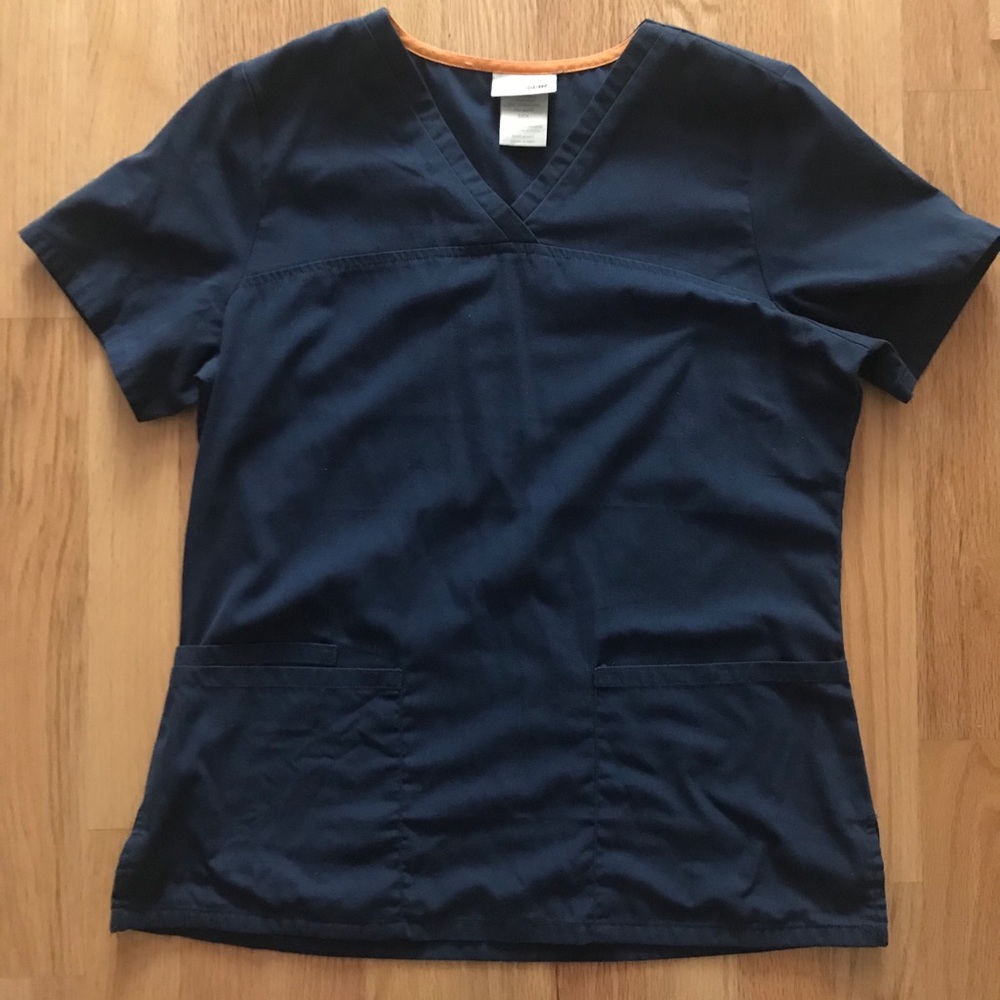 scrubstar blue scrub top